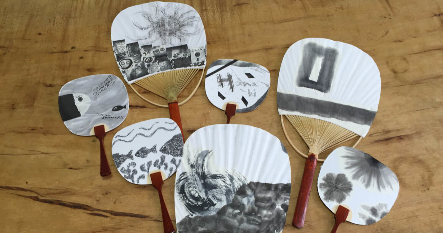 event image for Japanese Sumi (ink) Painting on Fans
